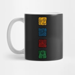 Avatar Elements Last Airbender Anime Show Icons Mug